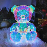 Magic color love bear Crystal effect light up bear pet USB interface
