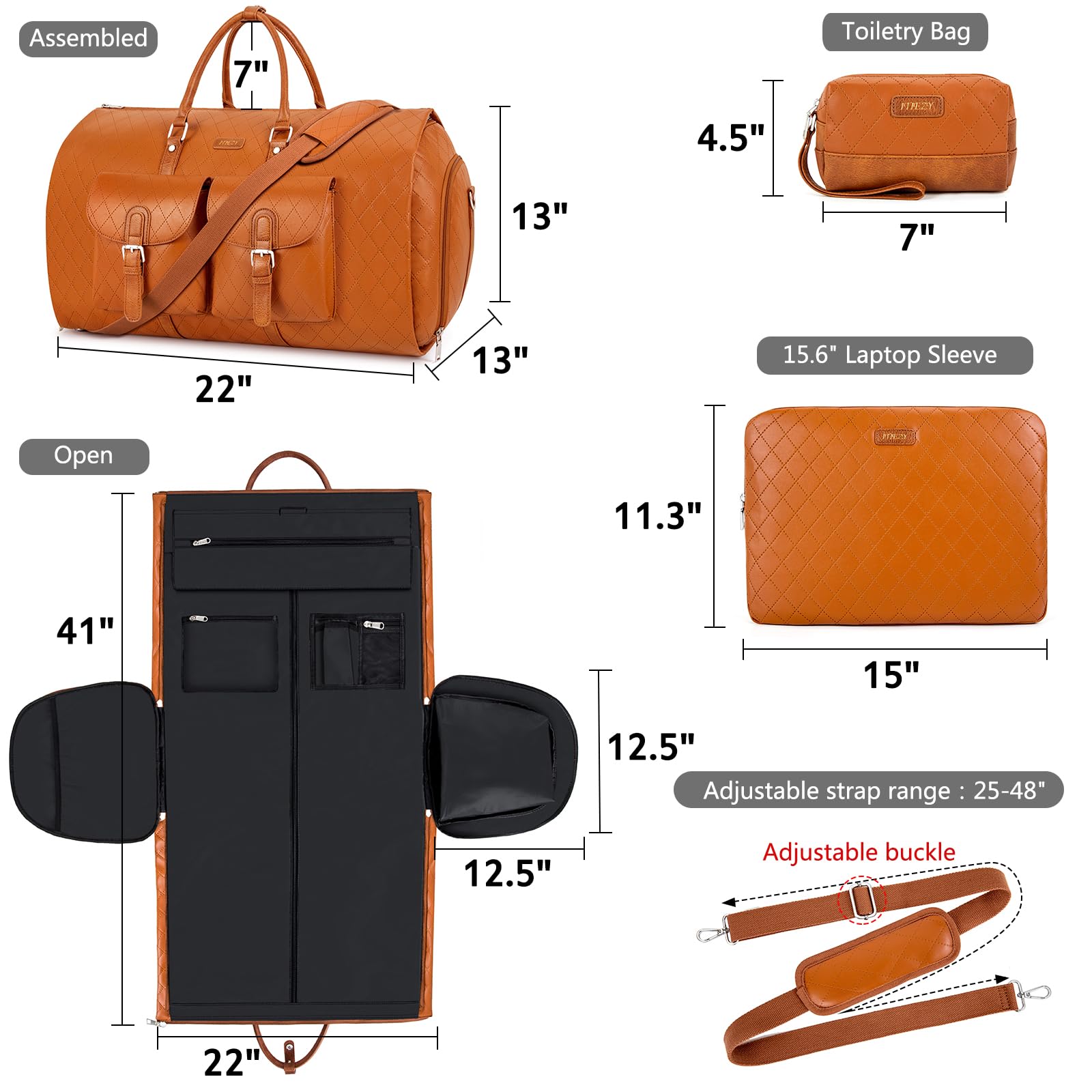 Leather Duffle Bag-IZ0301