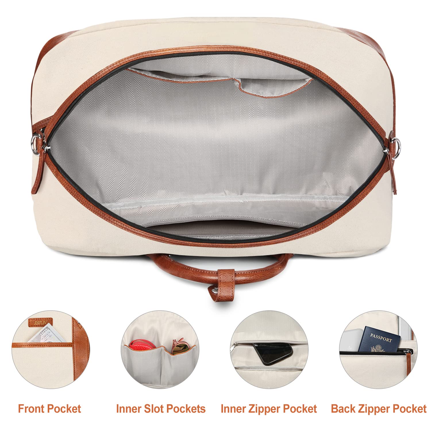 XB 20 inches Weekender Duffle Bag Large Travel Duffel Luggage Bag  Waterproof with Top Handle for Women Men
