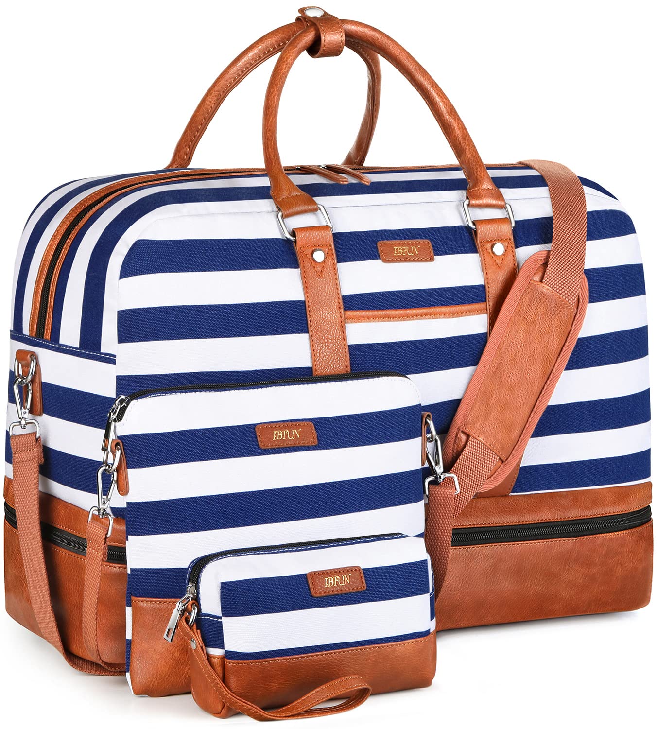 Weekender Bag for Women Travel - Overnight Bag Large Travel Bag Women -  Cute Gym, Hospital Weekend Bag Carry On Bag Tote Duffle Bag Canvas Vegan
